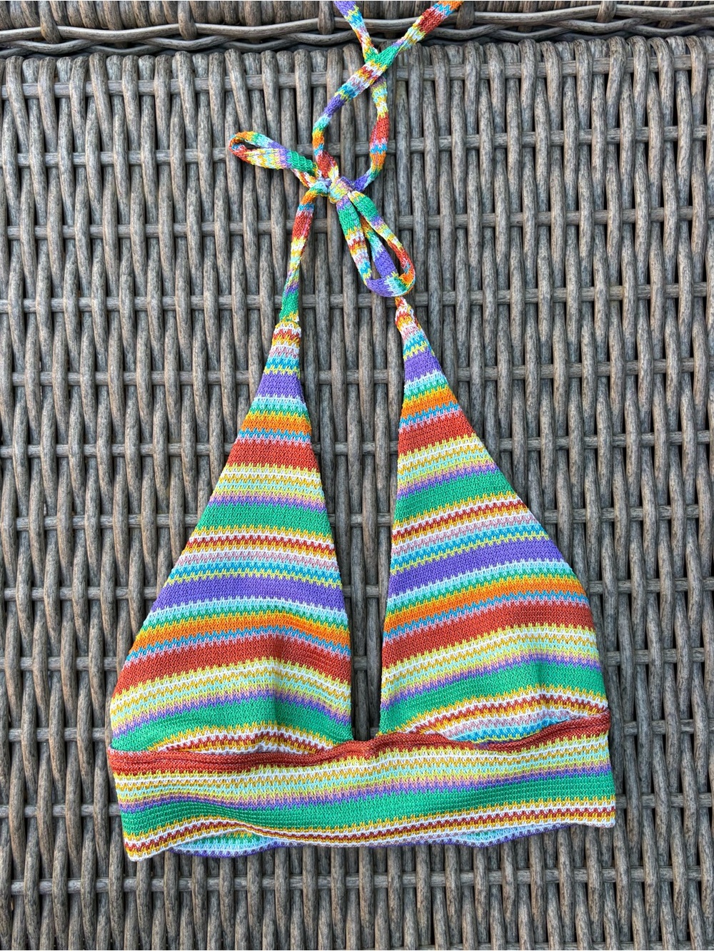 Colorful Striped Halter Top